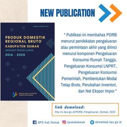 New Publication-PDRB Kabupaten Demak Menurut Pengeluaran 2014-2020