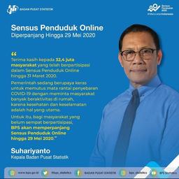 Sensus Penduduk Online di Perpanjang Sampai 29 Mei 2020