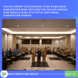 FGD Publikasi Kabupaten dan Kecamatan dalam Angka dan Sosialisasi Statistik Sektoral Kabupaten Demak